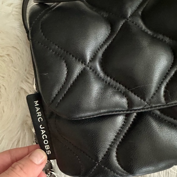 Marc Jacobs Quilted Smooth Leather Shoulder Crossbody Bag Black - Picture 5 of 15